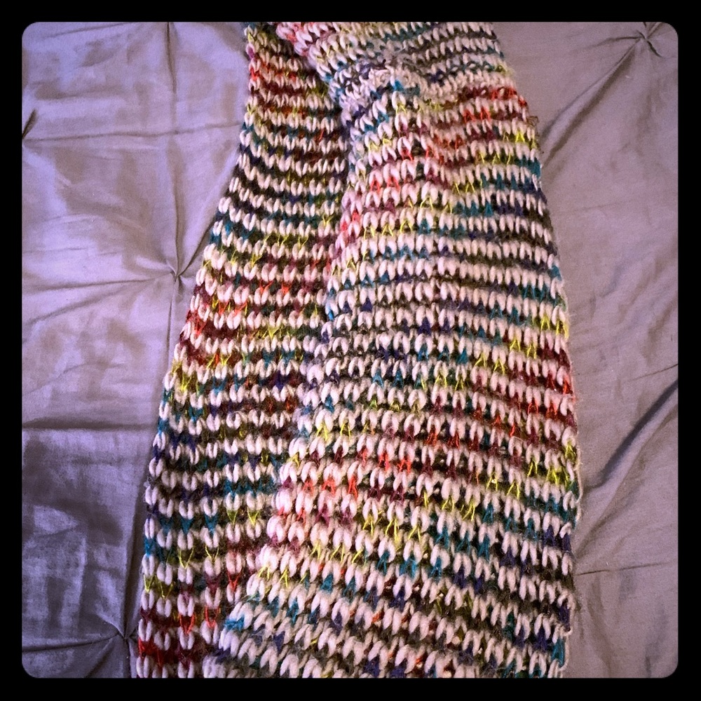 Multi colored infinity scarf